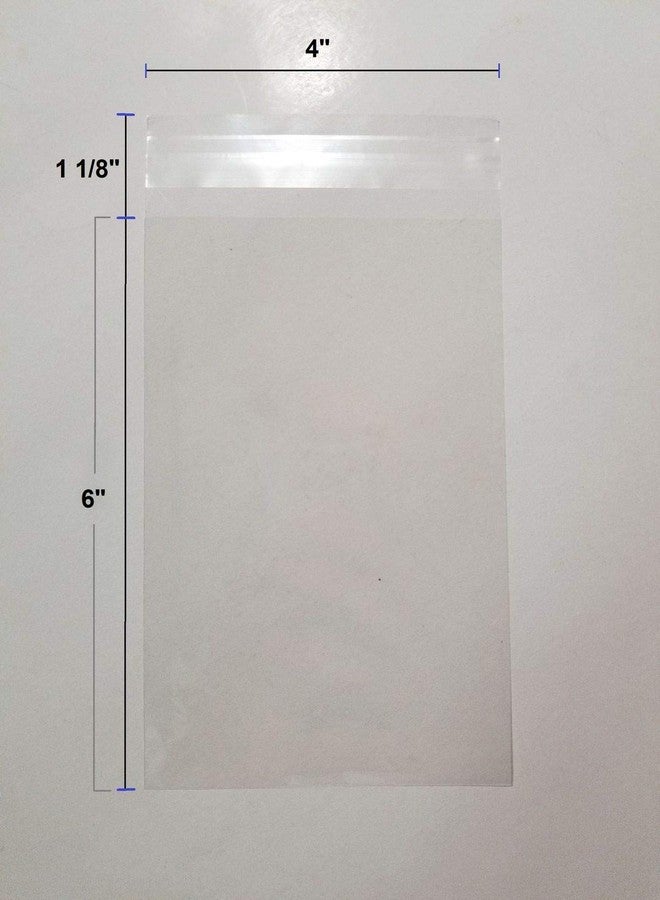UNIQUEPACKING 100 Pcs 4x6 Inches Clear Resealable Cello Cellophane OPP Bags, 1 Pack / 100 Pieces - Image 2
